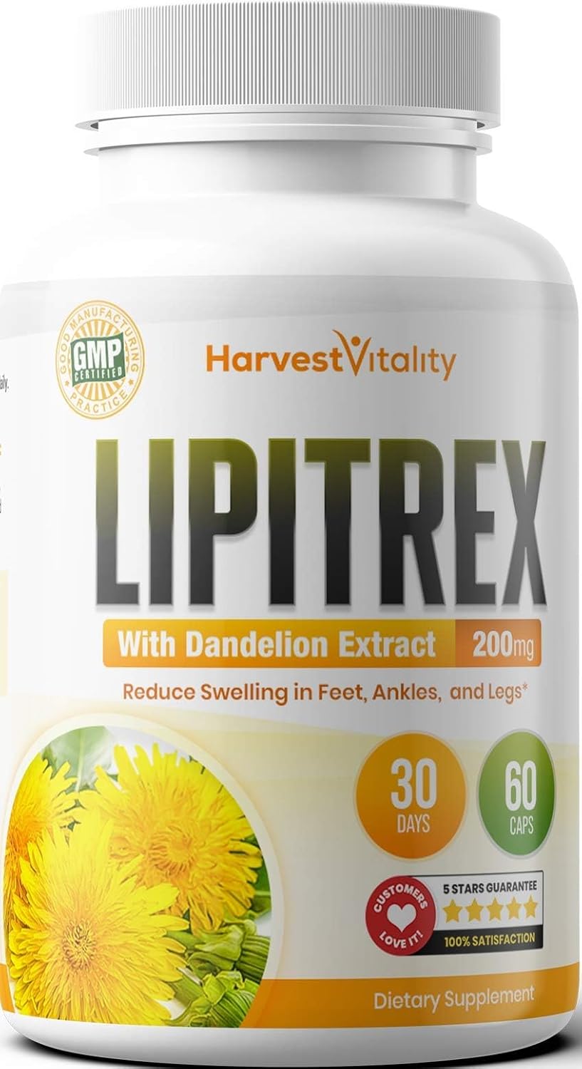 Reduce Swelling in Legs and Feet with Lipitrex - Effective for Swollen Ankles, Feet, and Edema in Legs