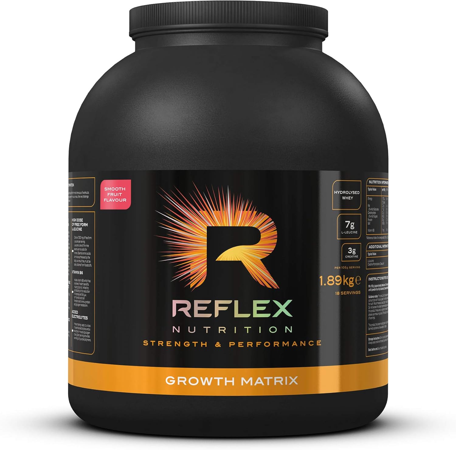 Reflex Nutrition Growth Matrix - Smooth Fruit Flavor - 1.89Kg Size