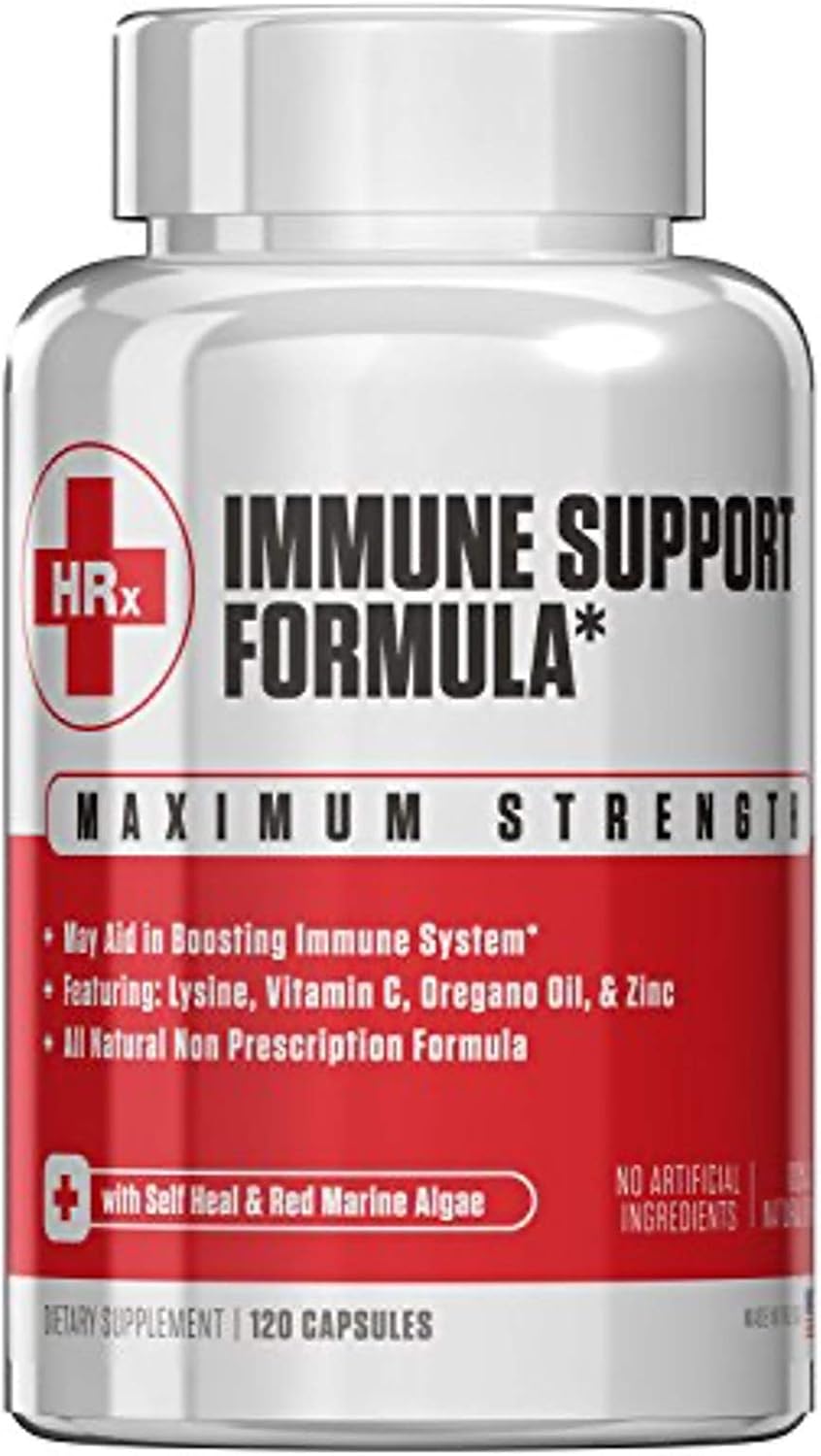 Re+Gen Nutrition Immune Support Supplement with Zinc, Vitamin C, L lysine & Oregano Oil - 120 Capsules for Strong Immunity in Men & Women