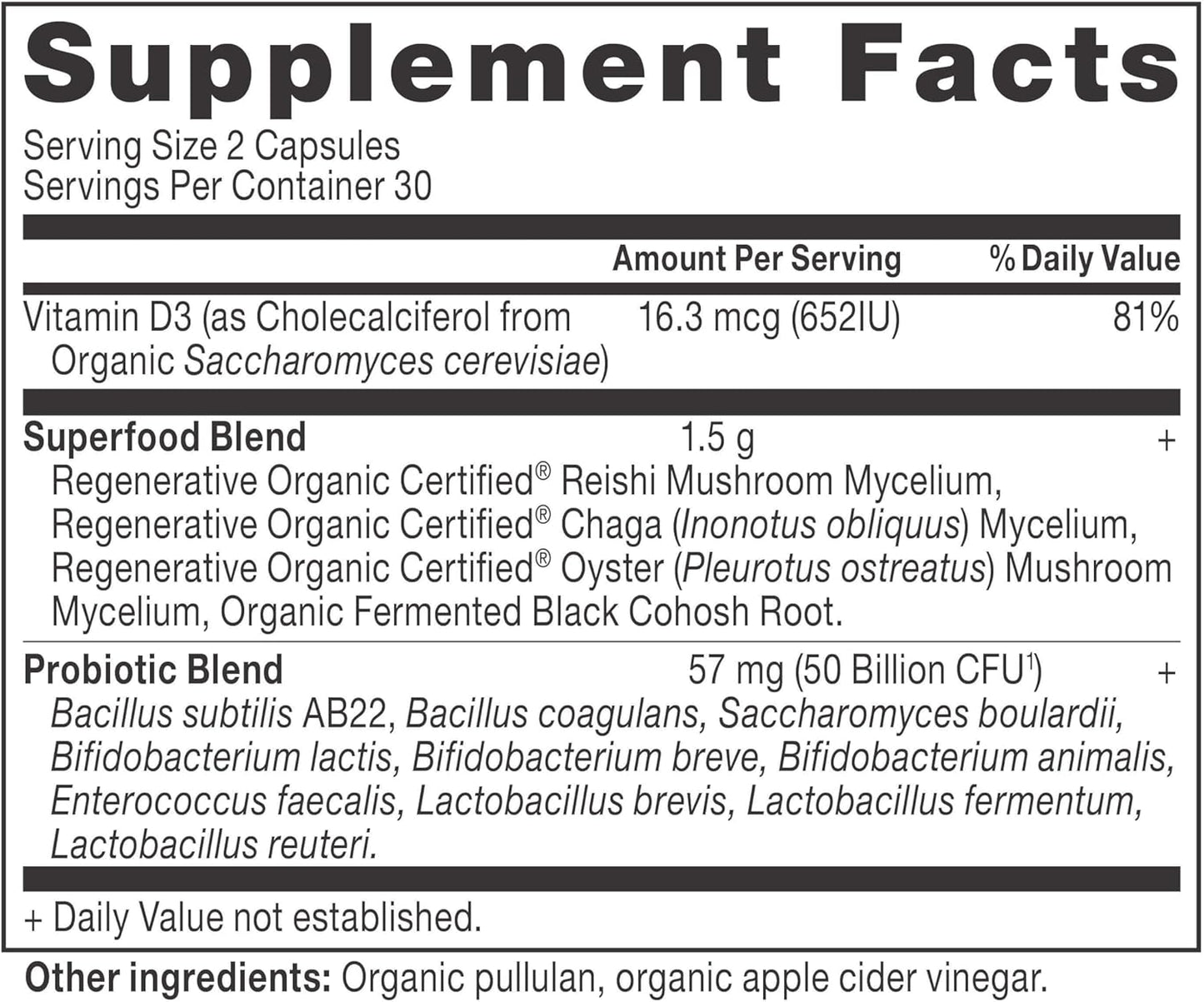 Regenerative Organic Certified Probiotics for Menopause Support - 60 Count, 50 Billion CFUs, Digestive & Women’s Health Support