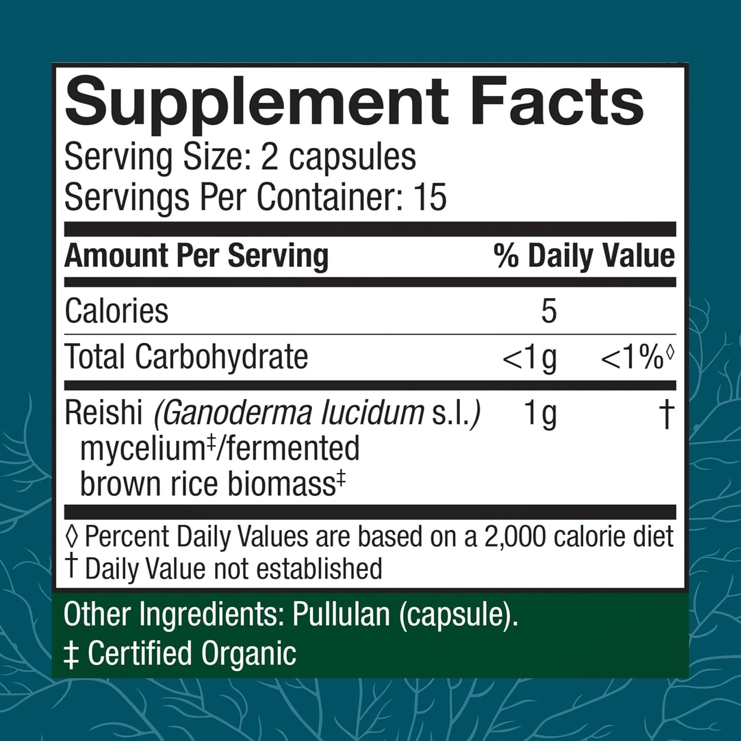 Reishi Mushroom Capsules for Heart, Immune, Energy, & Well-Being Support - 30 Capsules