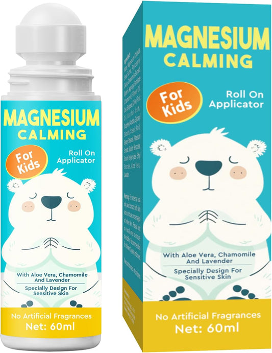 Relaxation Formula Kids Magnesium Lotion with Roll-on Applicator for Sweet Sleep at Bedtime