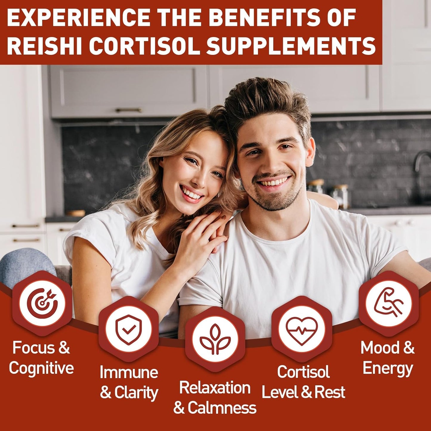 Relaxation Gummies with Reishi Mushroom Extract, Ashwagandha, Magnesium - Vegan Cortisol Supplements for Men & Women - 60 Gummies