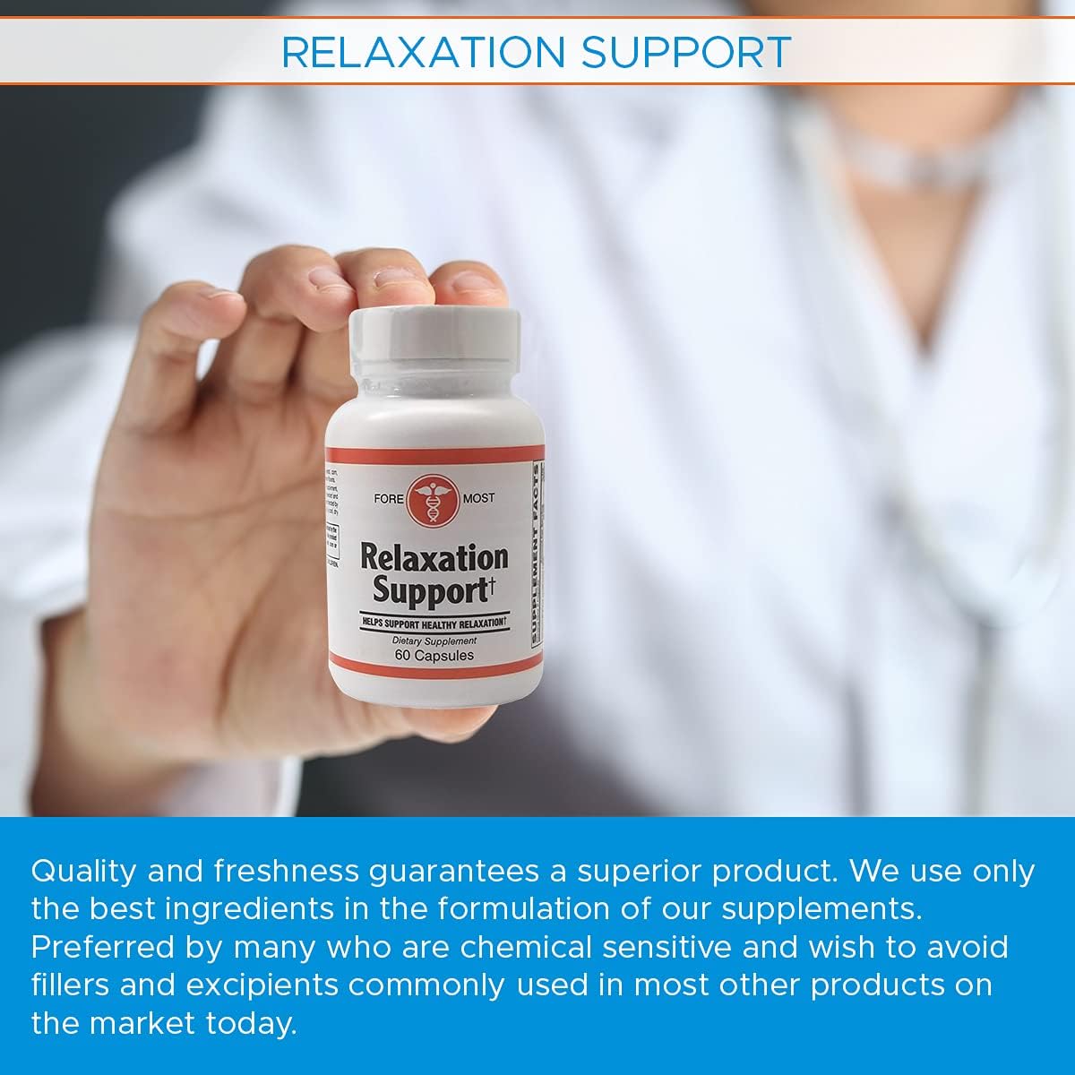 Relaxation Support Magnesium Citrate Capsules - Holistic Health Supplement, 60 Capsules