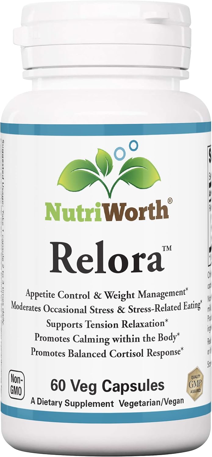 Relora Stress and Weight Management Supplement - Plant-Based Capsules - 60 Servings