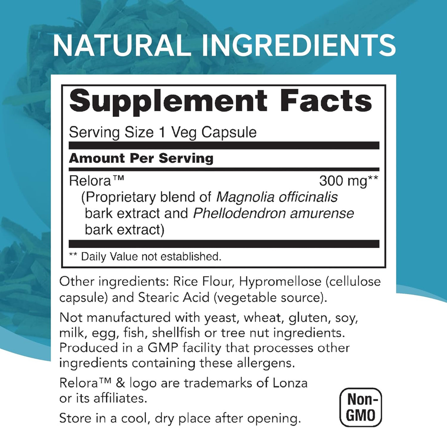 Relora Stress and Weight Management Supplement - Plant-Based Capsules - 60 Servings