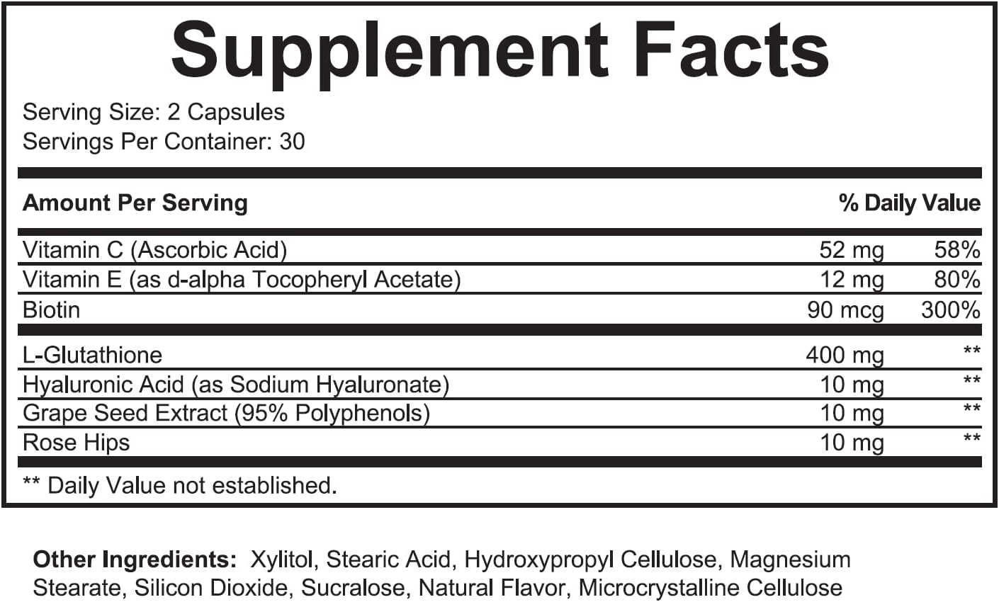 Relumins Gluta 500 Chewable Glutathione Complex with Hyaluronic Acid, Vitamin C, Biotin - Fruit Punch Flavor - 60CT