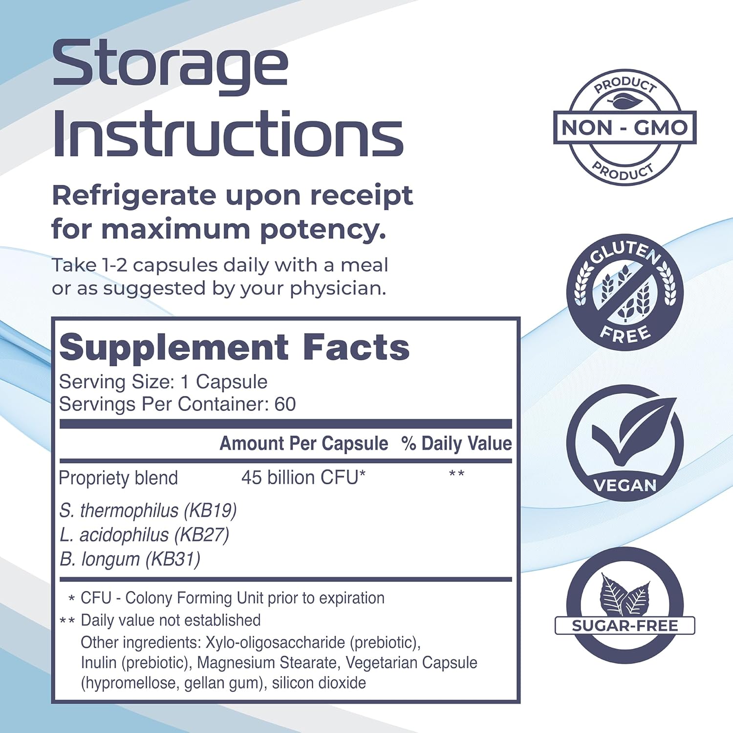 Renadyl Kidney Probiotic Supplement | Supports Urea, Creatinine, & Uric Acid | 45 Billion CFUs | Clinical Tested, Non-GMO | 60 Capsules, Made in USA