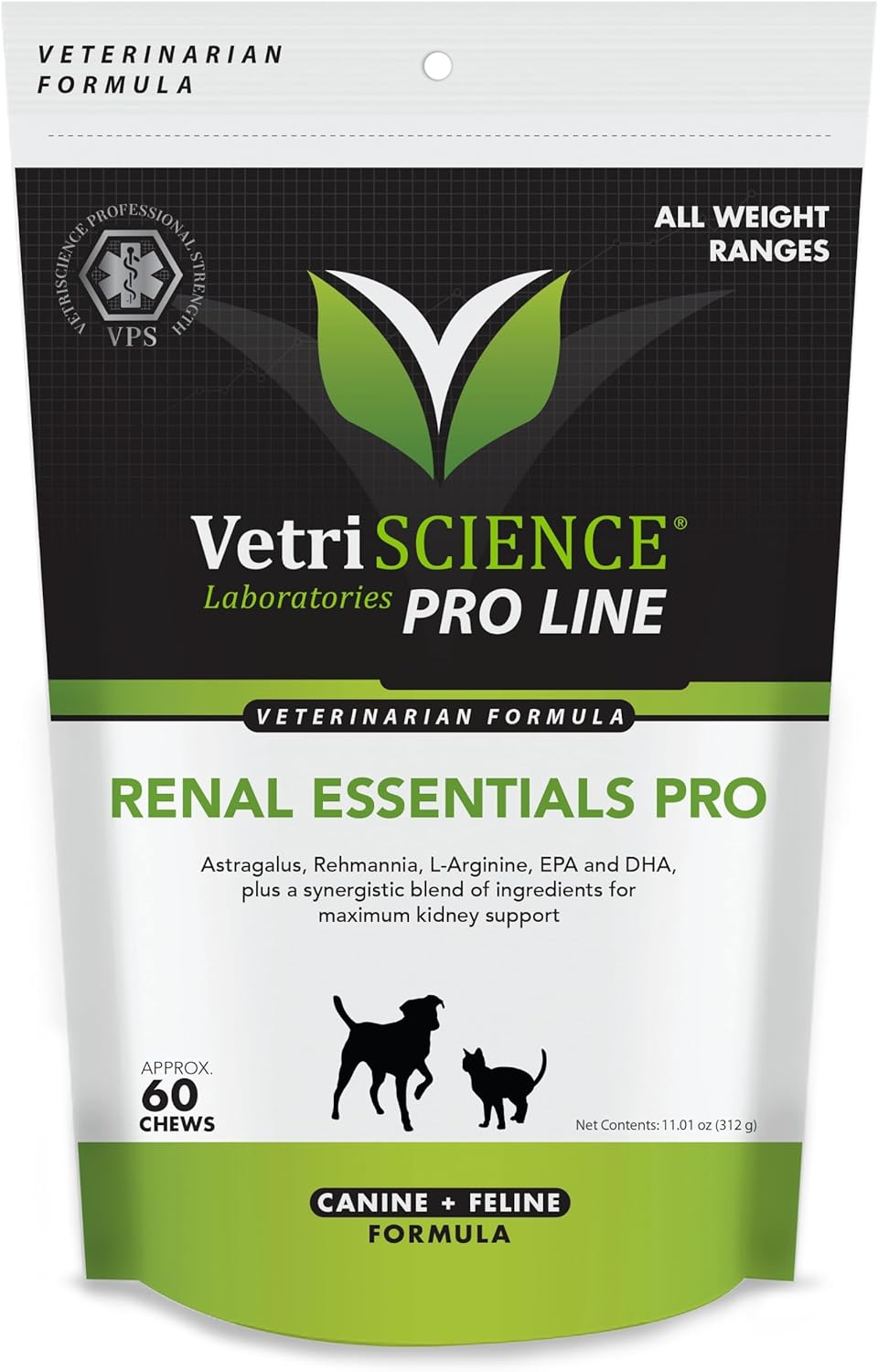 Renal Essentials Pro - Kidney Supplement for Dogs & Cats - Supports Feline & Canine Renal Health - 60 Chews