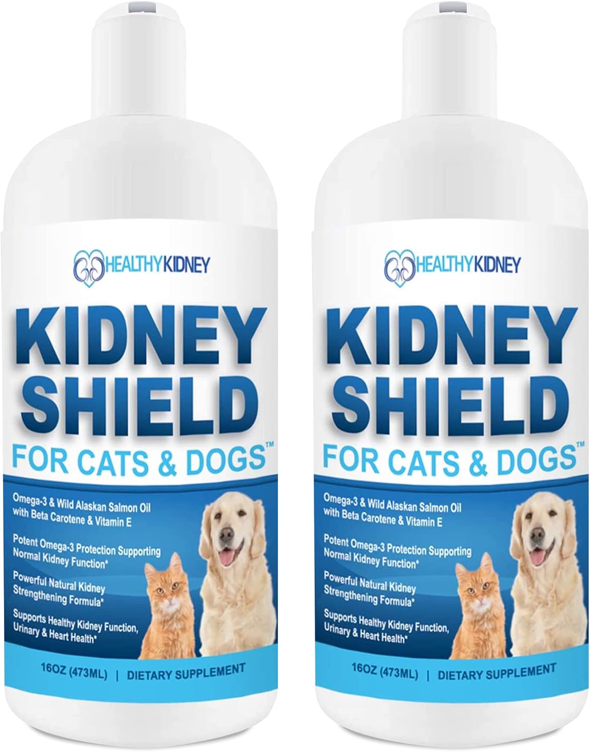 Renal Health Support Supplement for Dogs and Cats - Kidney Restore Formula for Normal Kidney Function, Creatinine, and Detox - 2 Pack