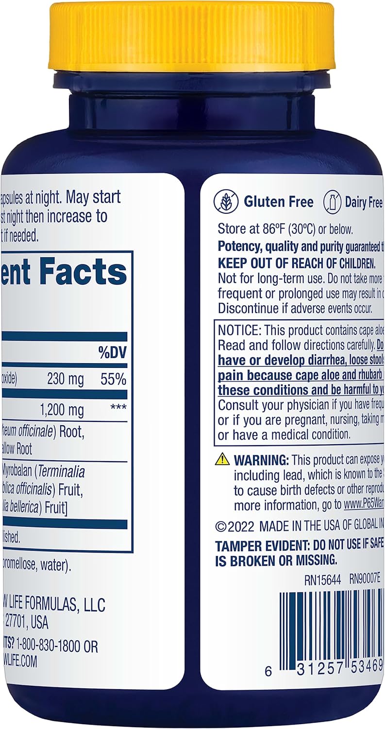 Renew Life Detox Cleanse: Reduces Bloating, Restores Regularity, Overnight Constipation Relief - 100 Capsules, Soy, Dairy, Gluten-Free