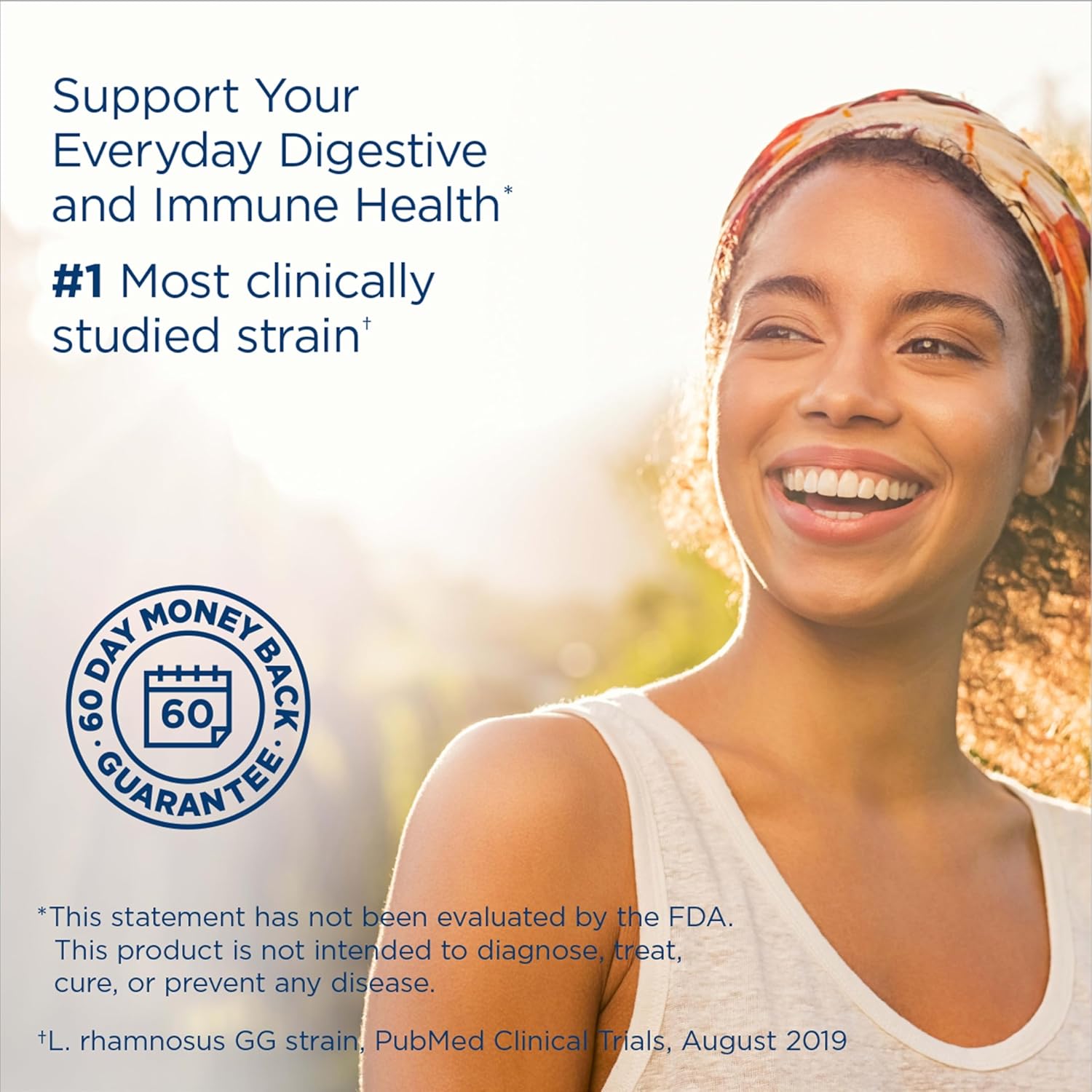 Renew Life Everyday Probiotic Capsules - Supports Urinary, Digestive, and Immune Health - L. Rhamnosus GG - Dairy, Soy, and Gluten-Free - 15 Billion CFU - 30 Count