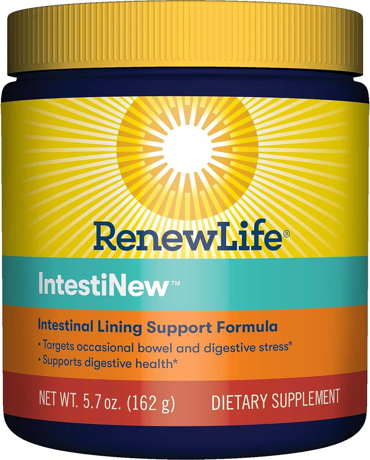 Renew Life IntestiNew Powder Supplement for Digestive Health Support, 5.7 oz, L-Glutamine, Dairy, Soy, Gluten-Free
