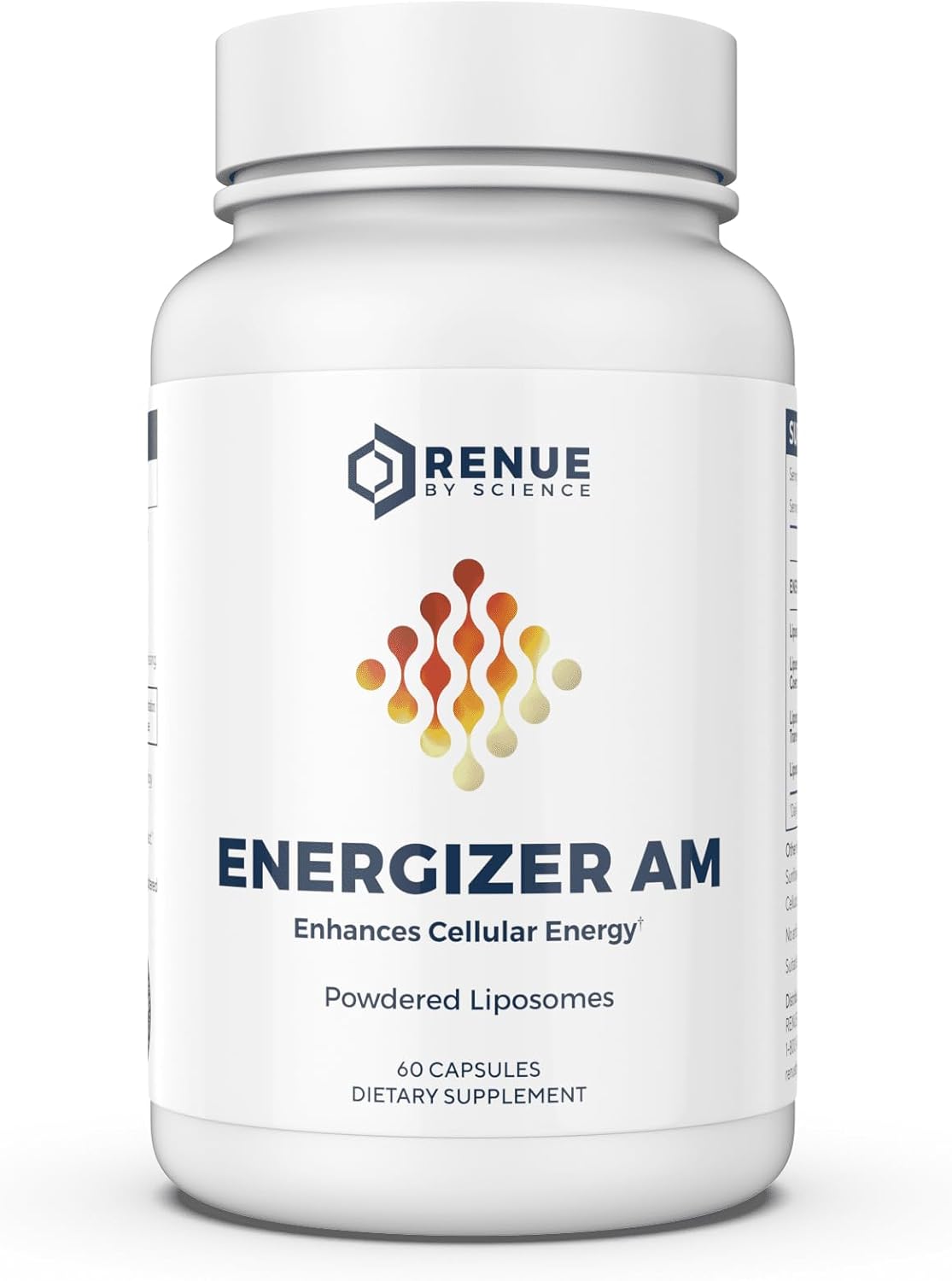 Renue By Science Energizer AM | Liposomal Resveratrol Hesperidin & Green Tea Supplement - 60 Capsules | Trans Resveratrol (65mg) Hesperidin (150mg) Green Tea Extract (35mg) - Non-GMO, Made in USA