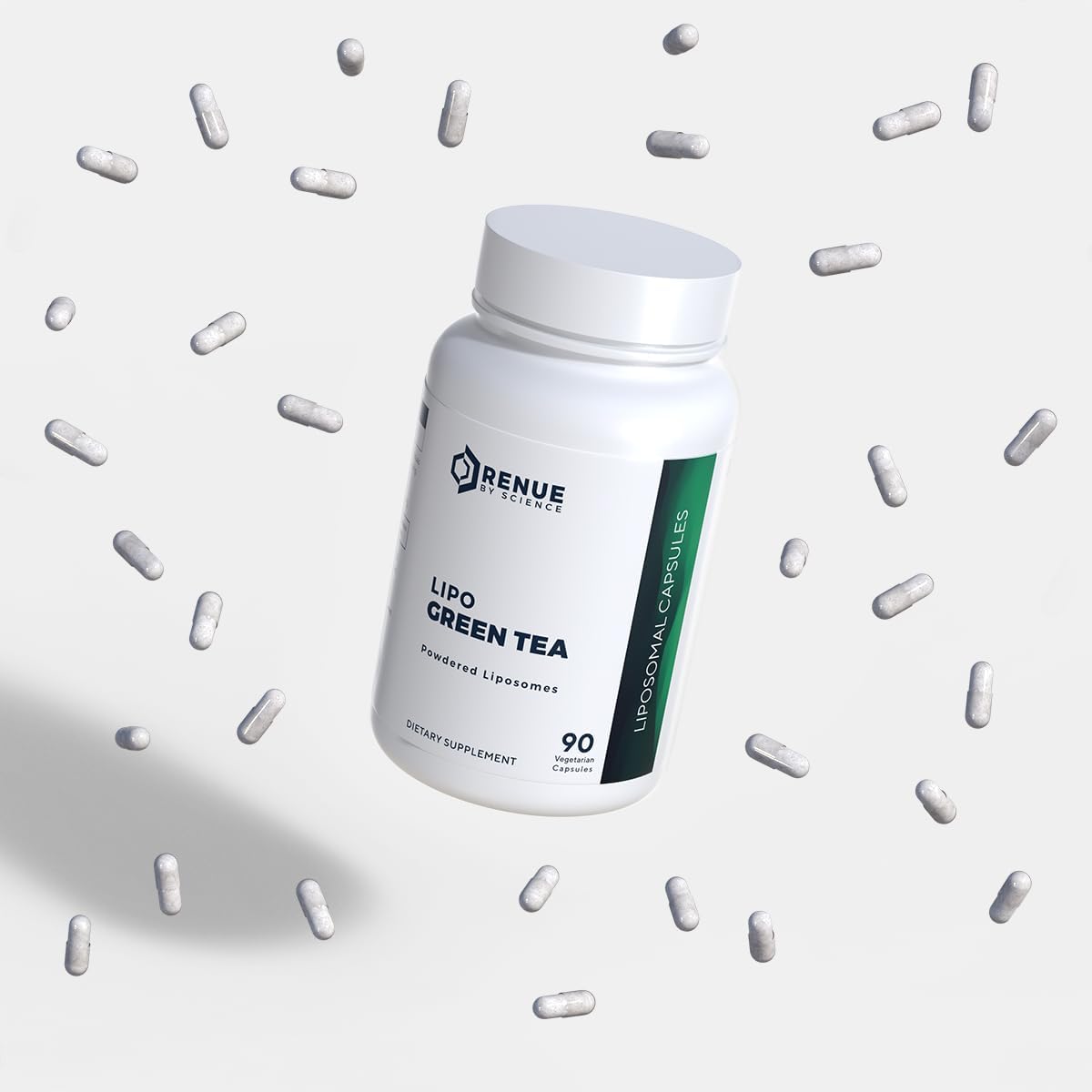 Renue By Science Green Tea Extract Capsules - High Strength Liposomal Supplement with 75mg Green Tea per Serving - Non-GMO - Made in USA & Third-Party Tested