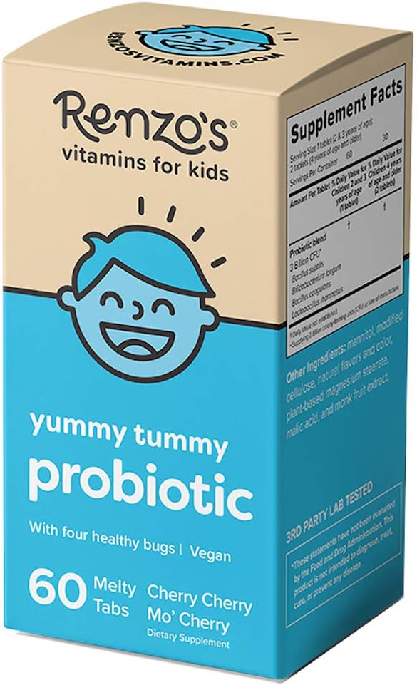 Renzo's Vitamins Kid Essential Bundle - Probiotic, Vitamin C with Elderberry & Zinc, Multivitamin for Picky Eaters, Calcium Supplement