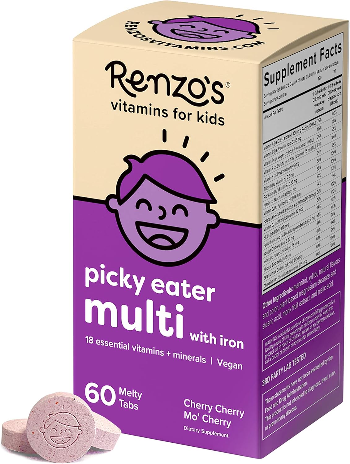 Renzo's Vitamins Kid Essential Bundle - Probiotic, Vitamin C with Elderberry & Zinc, Multivitamin for Picky Eaters, Calcium Supplement
