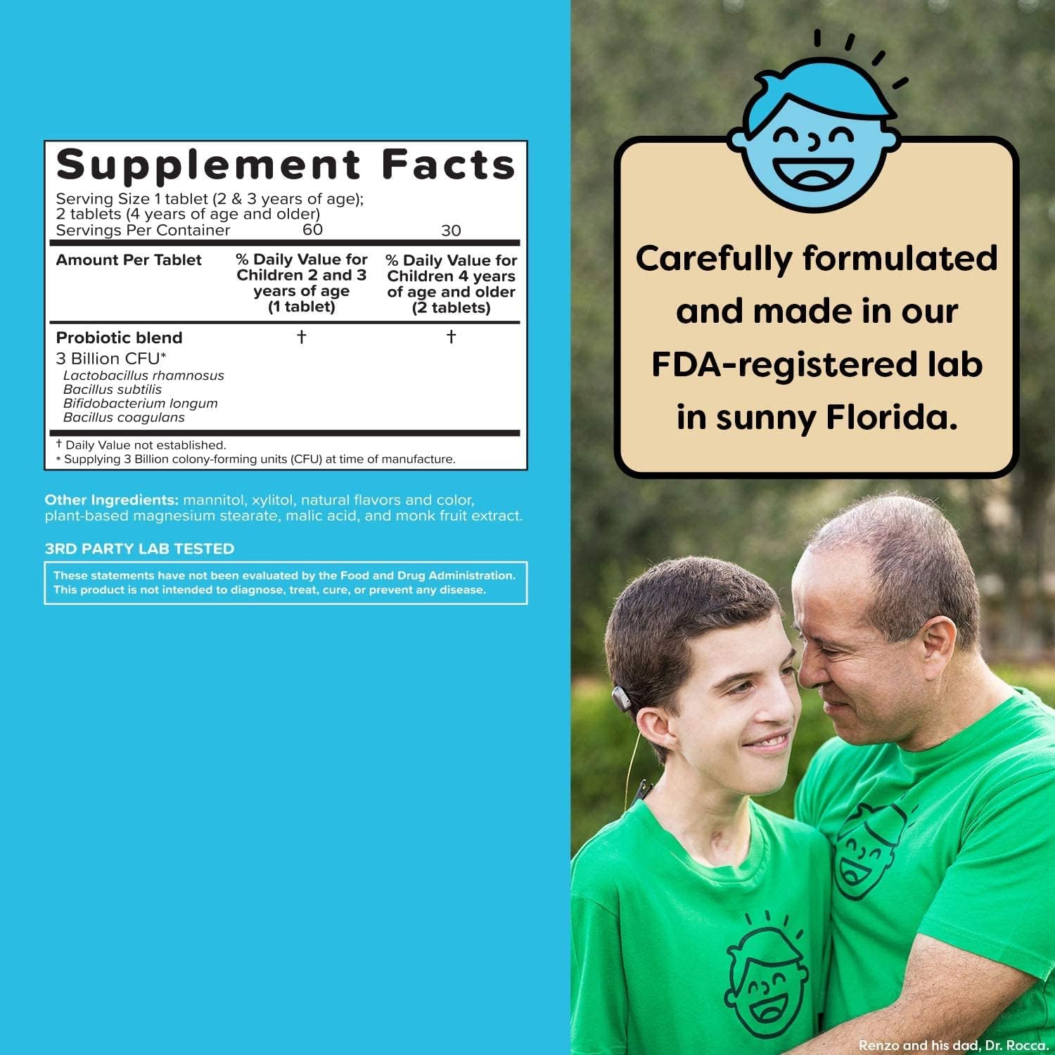 Renzo's Vitamins Kid Essential Bundle - Probiotic, Vitamin C with Elderberry & Zinc, Multivitamin for Picky Eaters, Calcium Supplement