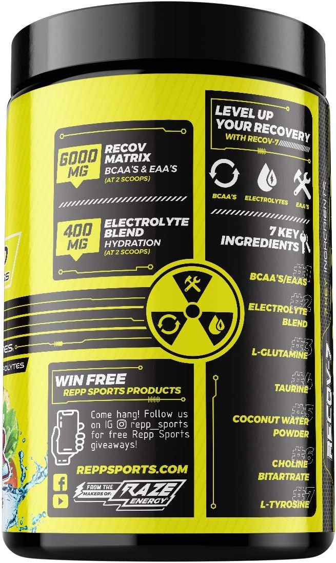 REPP Sports Recov-7 Tropical Rainbow Intra-Workout Supplement - 40 Servings