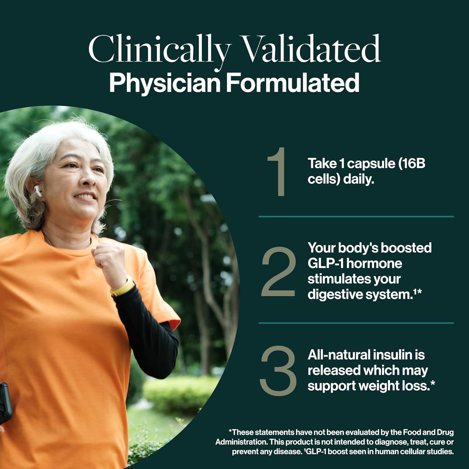 ResBiotic resM GLP-1 Postbiotic Supplement - Natural Metabolic Support for Men & Women, Vegan Gut Health Vitamins with GLP1 Activation - 30 Vegetarian Capsules