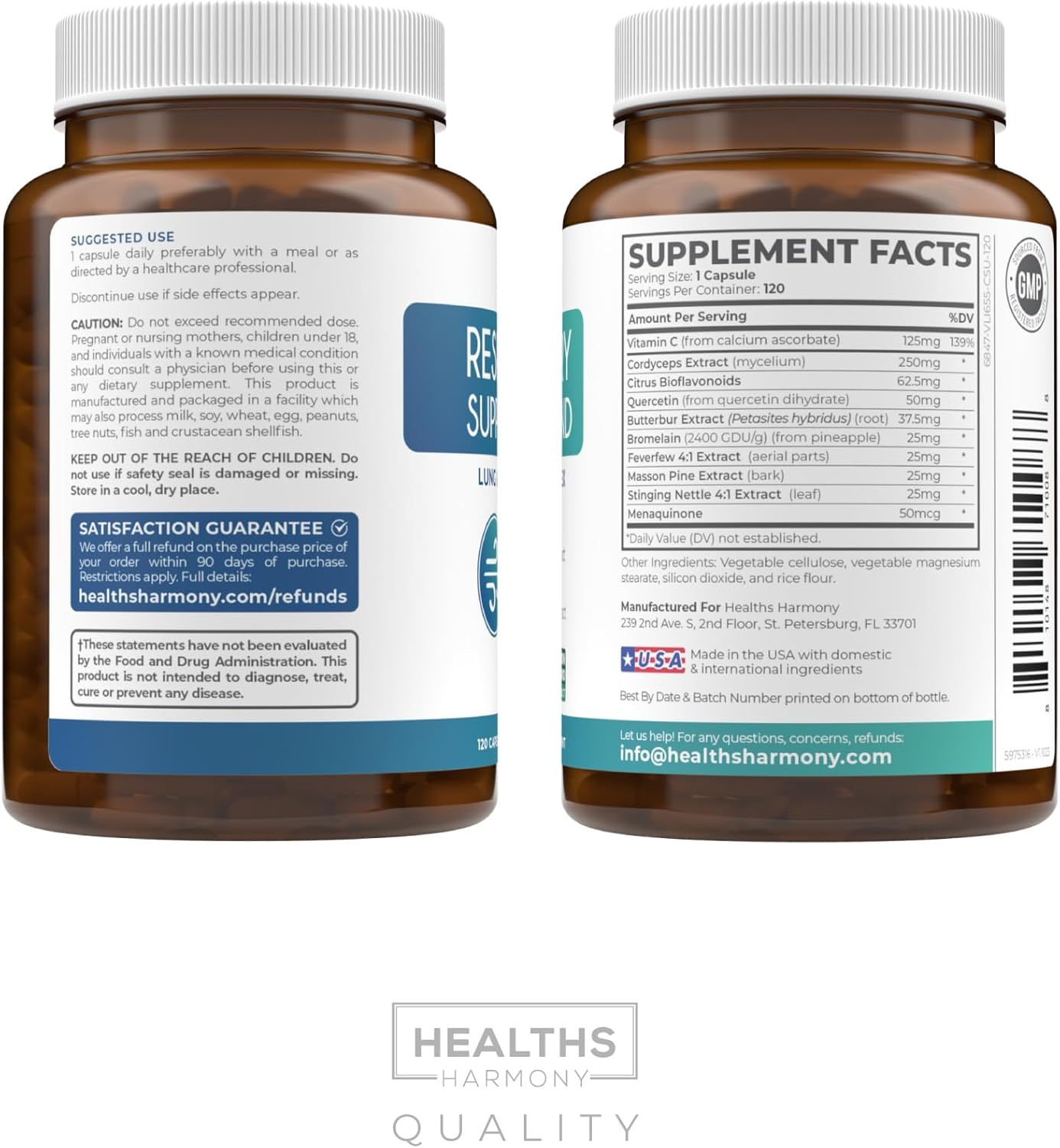 Respiratory Lung Health Supplement - Clear Airways & Mucus Removal Support - Vegan Detox Formula (4 Months)