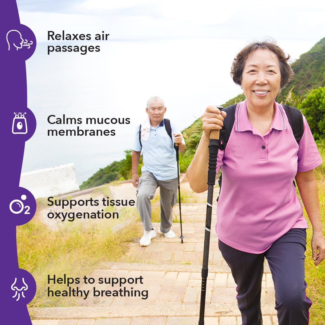 Respiratory Support Supplement - Boosts Oxygen Capacity & Reduces Mucus - 90 Capsules