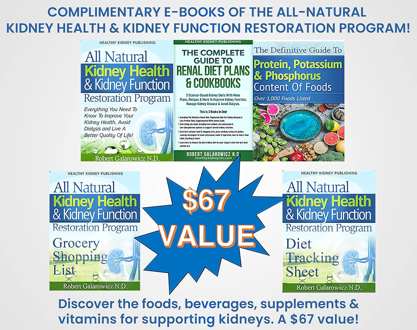 Restorative Kidney Support Supplement with Bio Fiber for Detox & Repair - 5 LBS 2 Pack - Kidney Health Tea Additive - Remove Waste & Improve Kidney Health