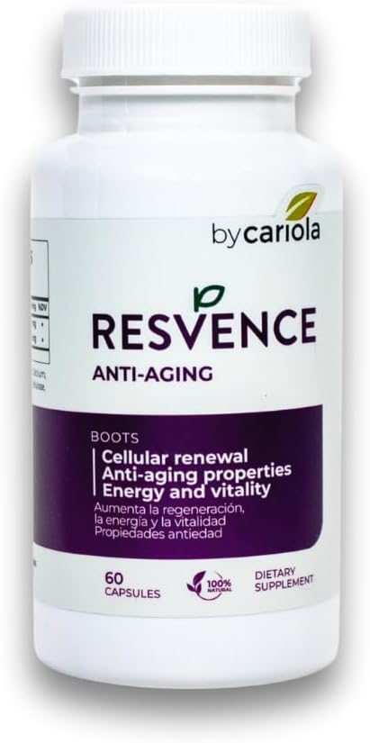Resvence Resveratrol Capsules - Antioxidant Boost - Immune System Support - Energy & Vitality - Cellular Renewal - General Wellbeing - Camu Camu - 60 Capsules
