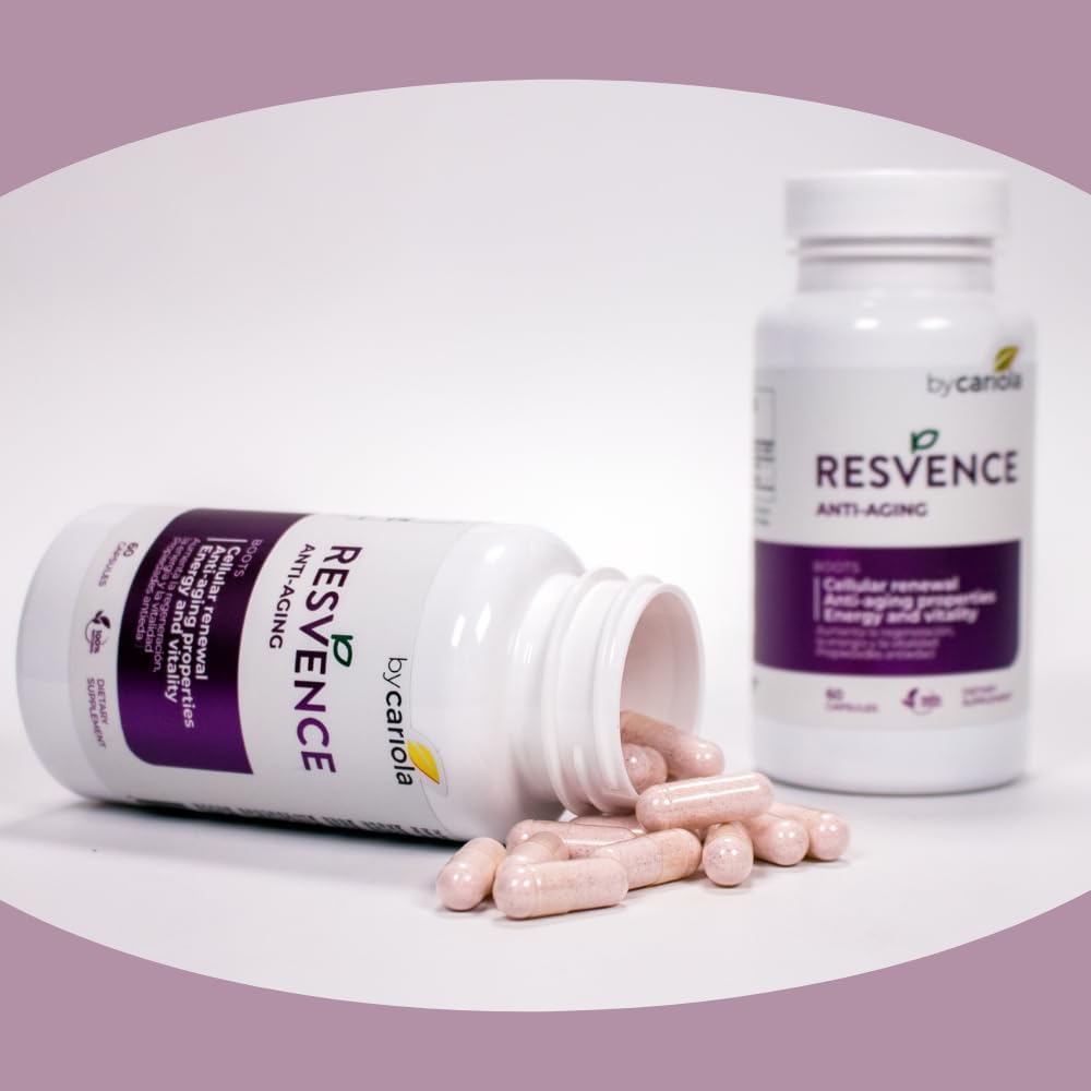 Resvence Resveratrol Capsules - Antioxidant Boost - Immune System Support - Energy & Vitality - Cellular Renewal - General Wellbeing - Camu Camu - 60 Capsules