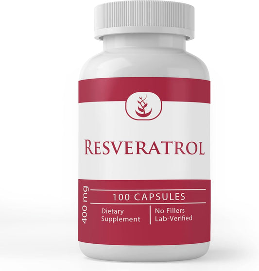 Resveratrol Capsules with Pure Original Ingredients (100 Count), Lab Verified, No Additives