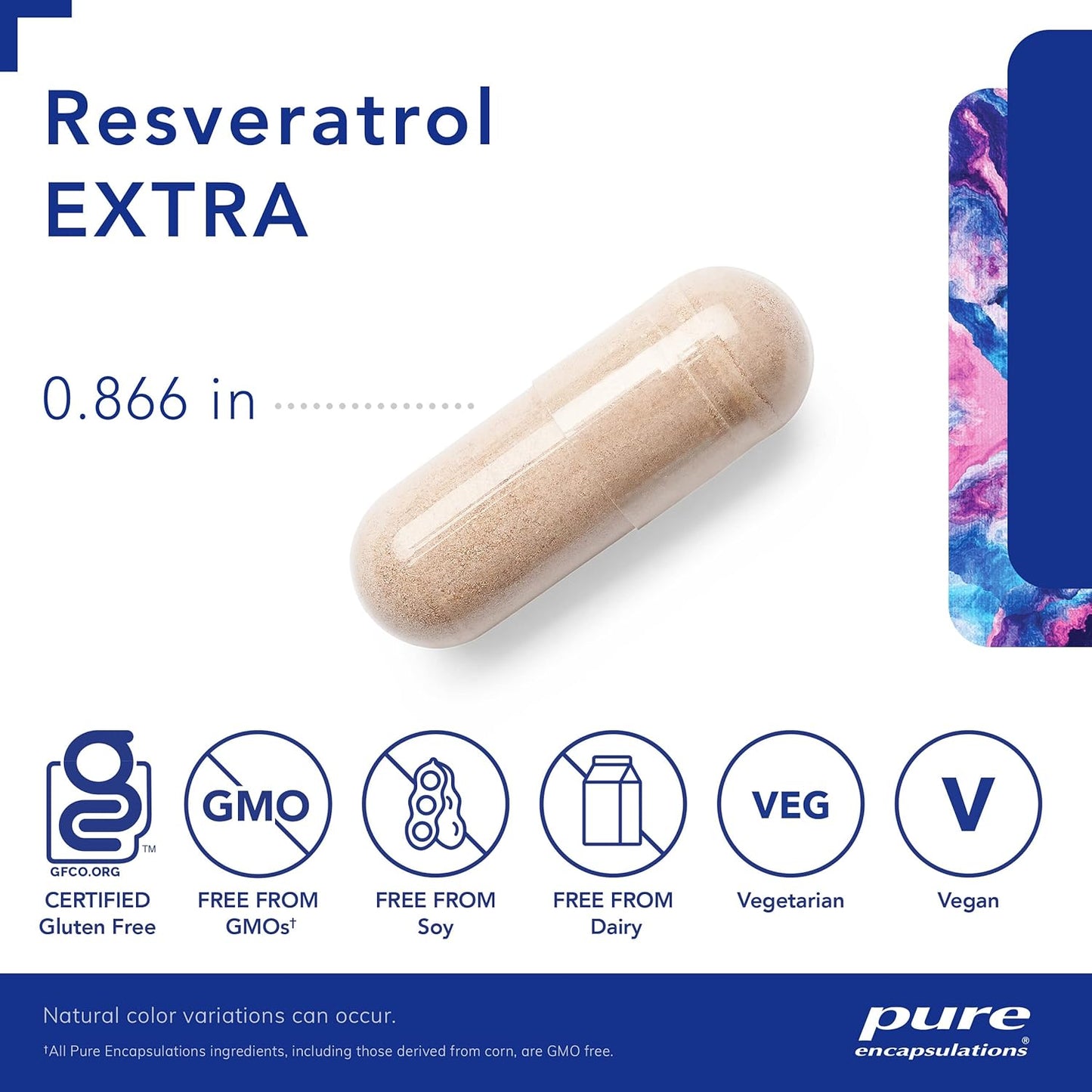 Resveratrol EXTRA Capsules - 100mg Trans-Resveratrol for Cellular & Cardiovascular Health - Antioxidant Supplement - Non-GMO & Gluten Free - 120 Count