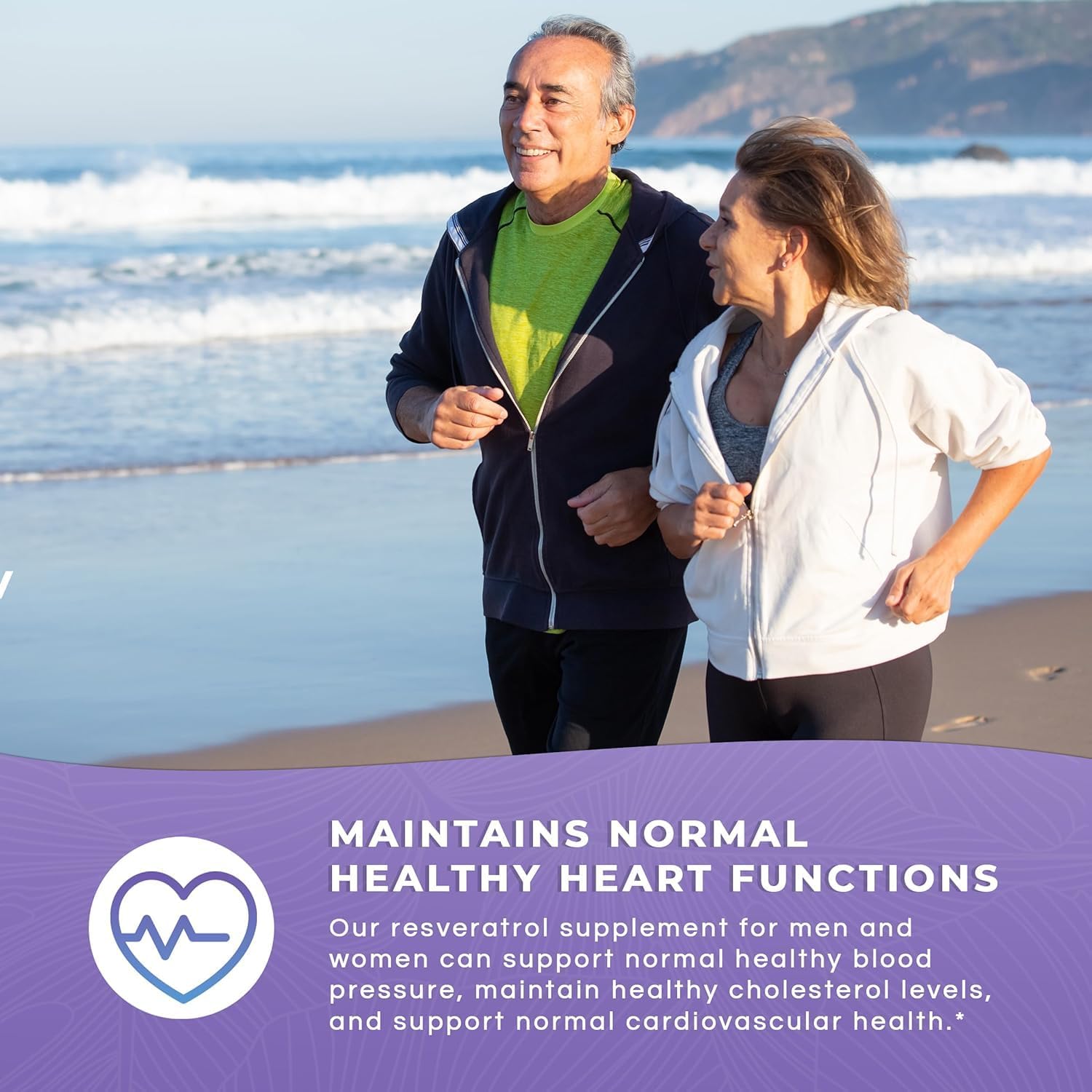 Resveratrol & Quercetin Supplement for Healthy Aging - 500mg Resveratrol & 100mg Quercetin - Supports Cellular & Cognitive Health - 60 Capsules