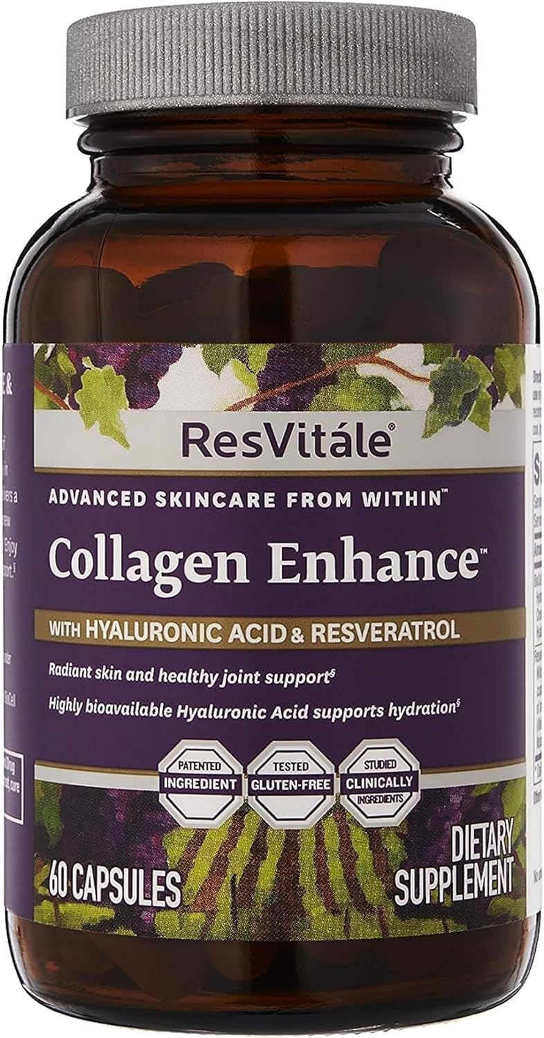 ResVitale Beauty Bundle: Skin Care & Collagen Enhancing Supplements - 90 Capsules & 60 Capsules