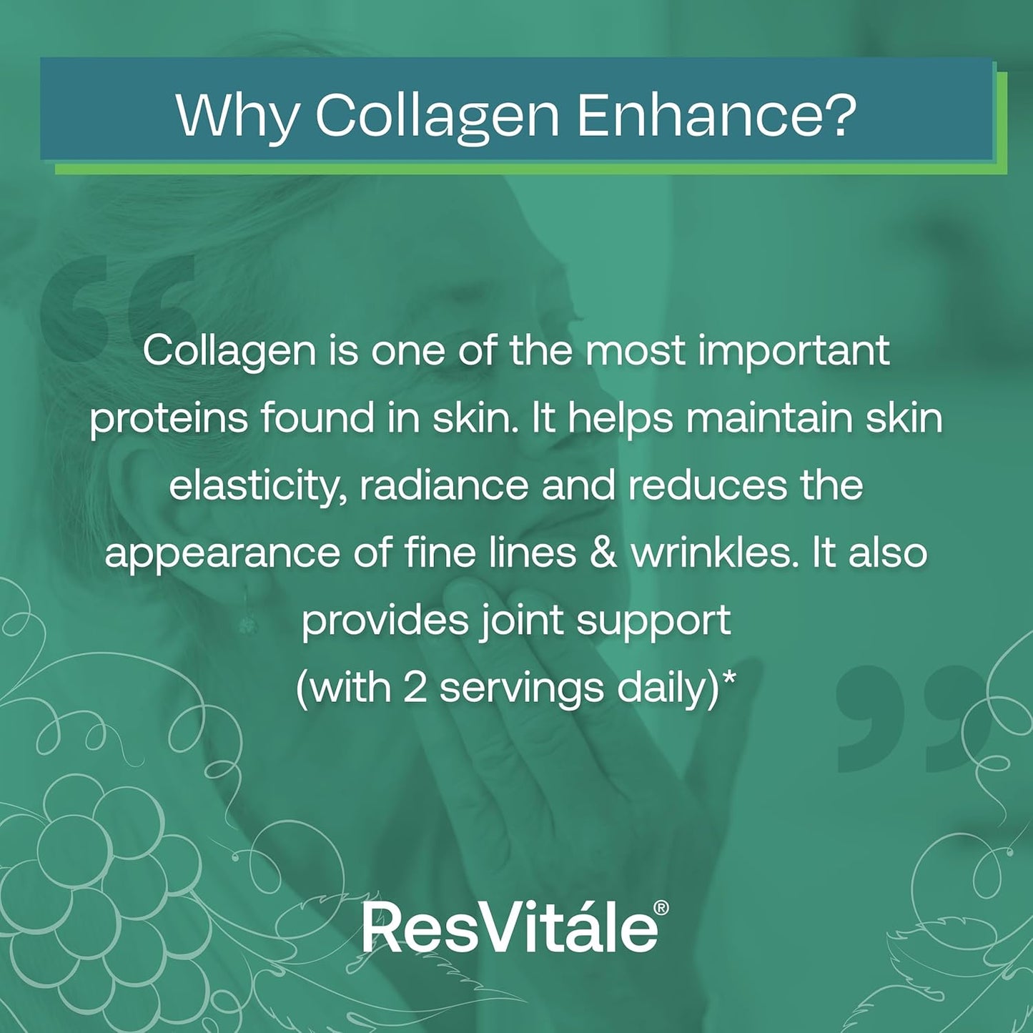 ResVitale Beauty Bundle: Skin Care & Collagen Enhancing Supplements - 90 Capsules & 60 Capsules