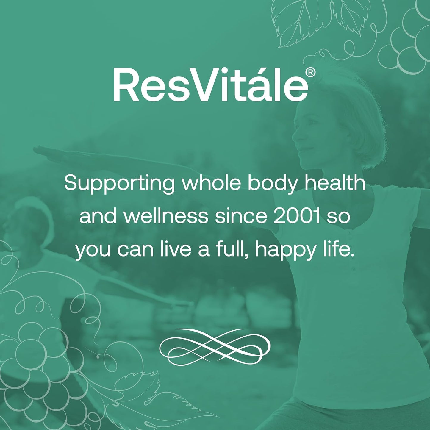 ResVitale Resveratrol 500mg Supplement for Men and Women - 30 Veggie Capsules - High Potency Resveratrol