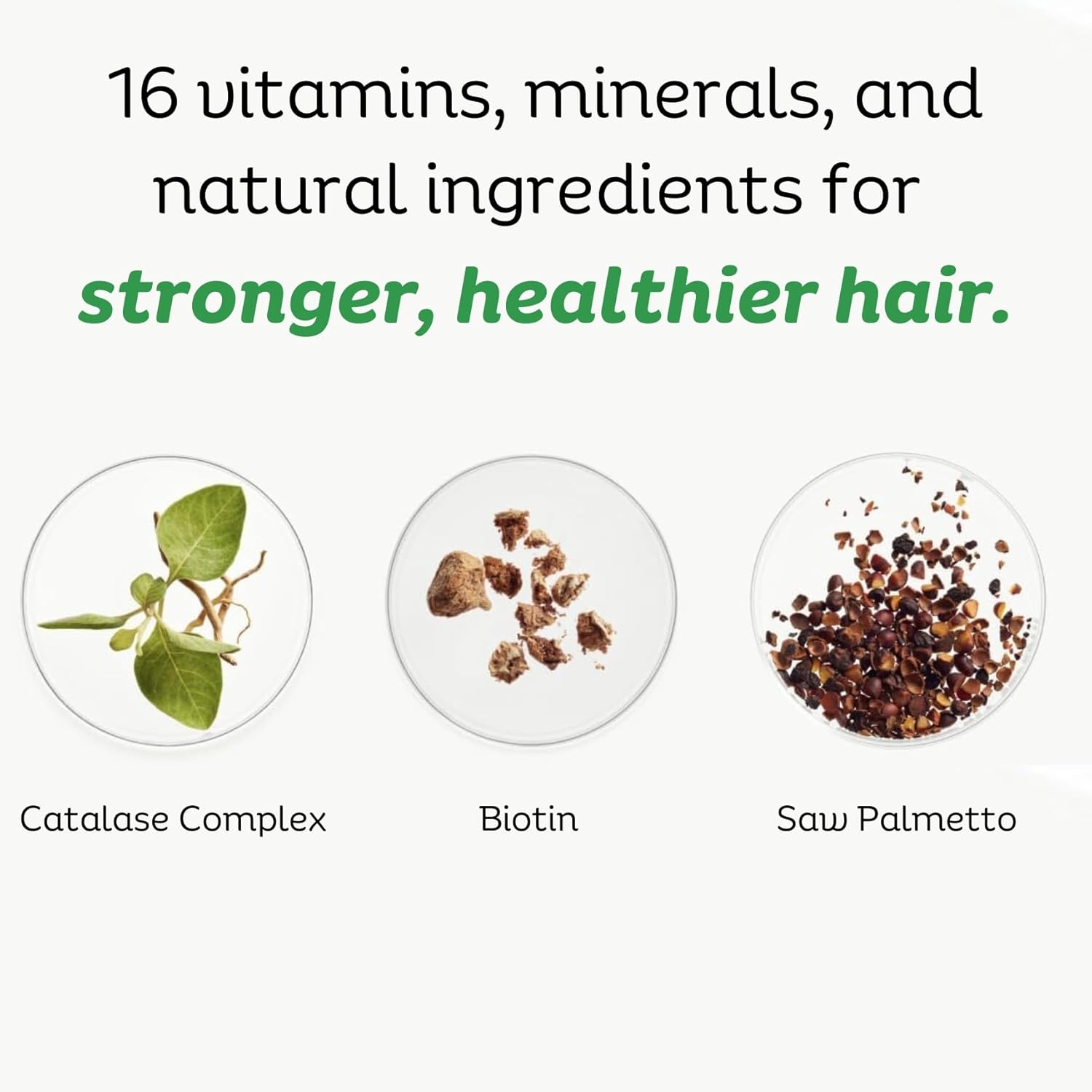 Reverse Gray Hair with Catalase - Antiaging Hair, Skin, and Nails Vitamins for Men and Women