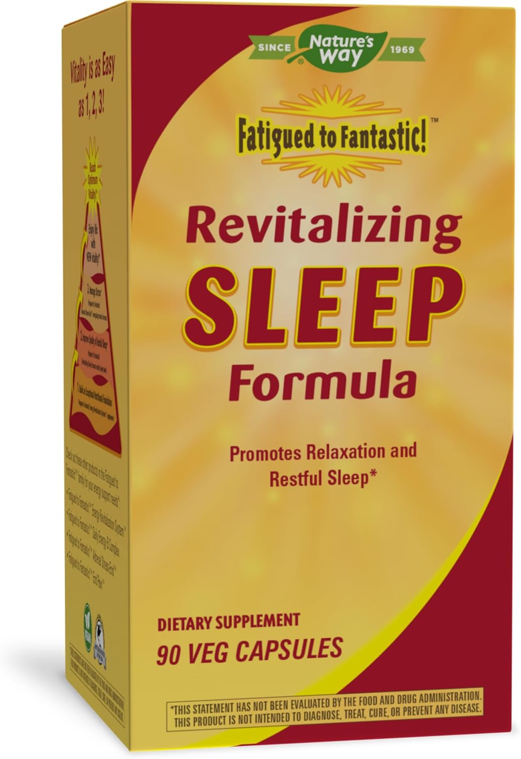 Revitalizing Sleep Formula by Nature's Way, 90 Capsules - Promotes Restful Sleep, Combat Fatigue