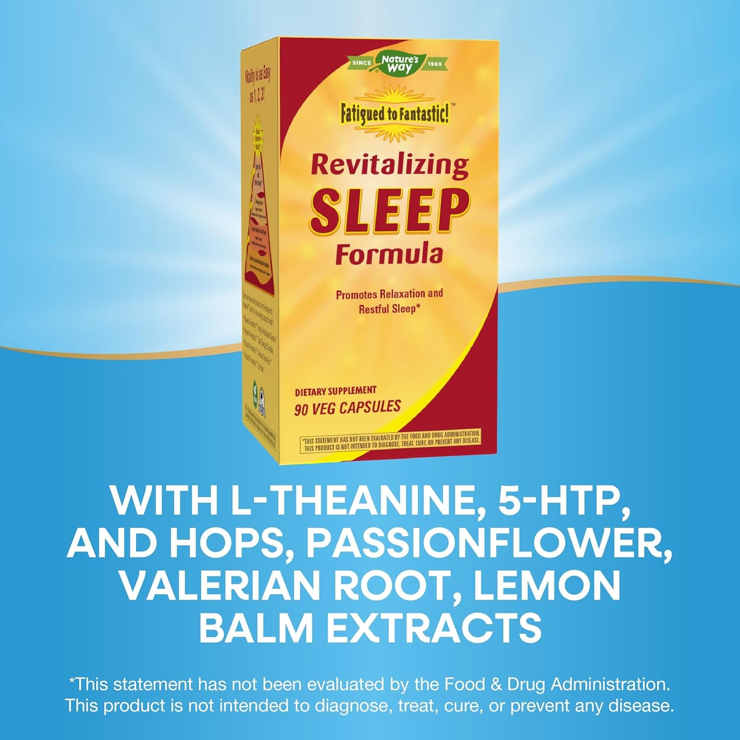 Revitalizing Sleep Formula by Nature's Way, 90 Capsules - Promotes Restful Sleep, Combat Fatigue
