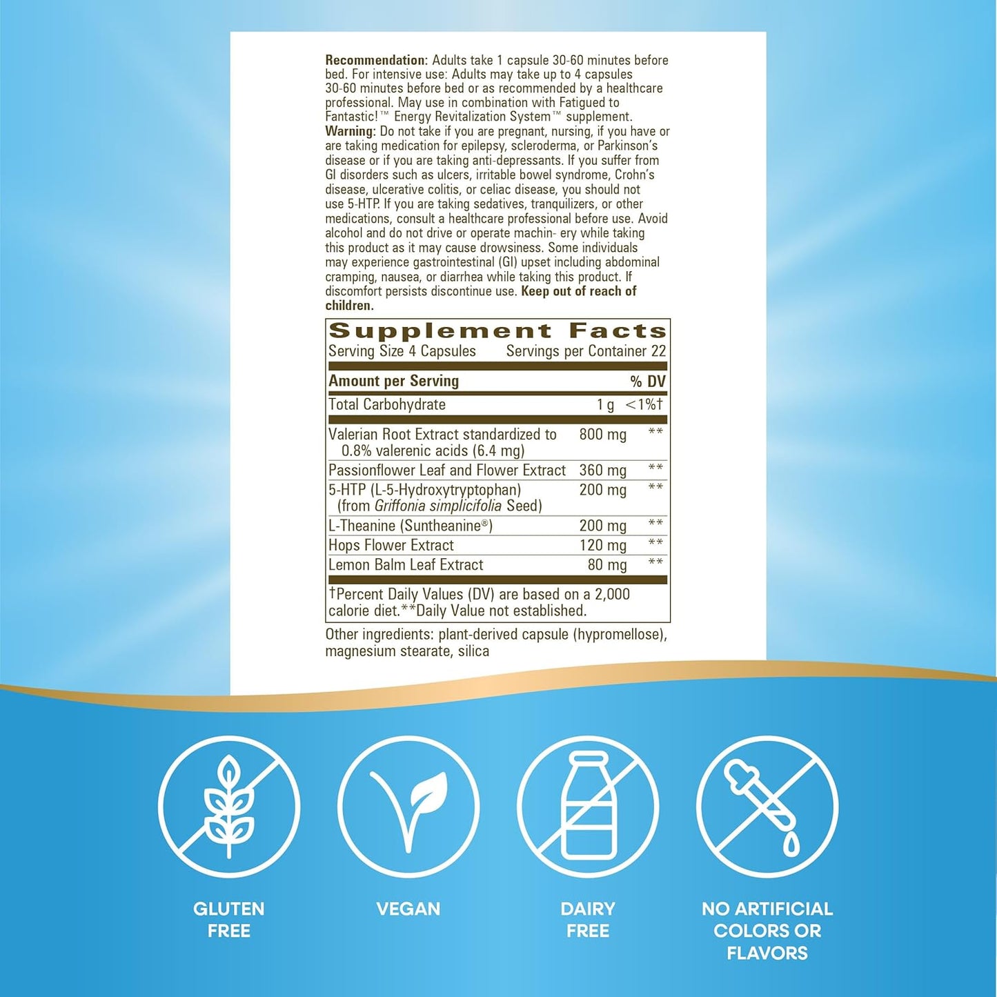 Revitalizing Sleep Formula by Nature's Way, 90 Capsules - Promotes Restful Sleep, Combat Fatigue