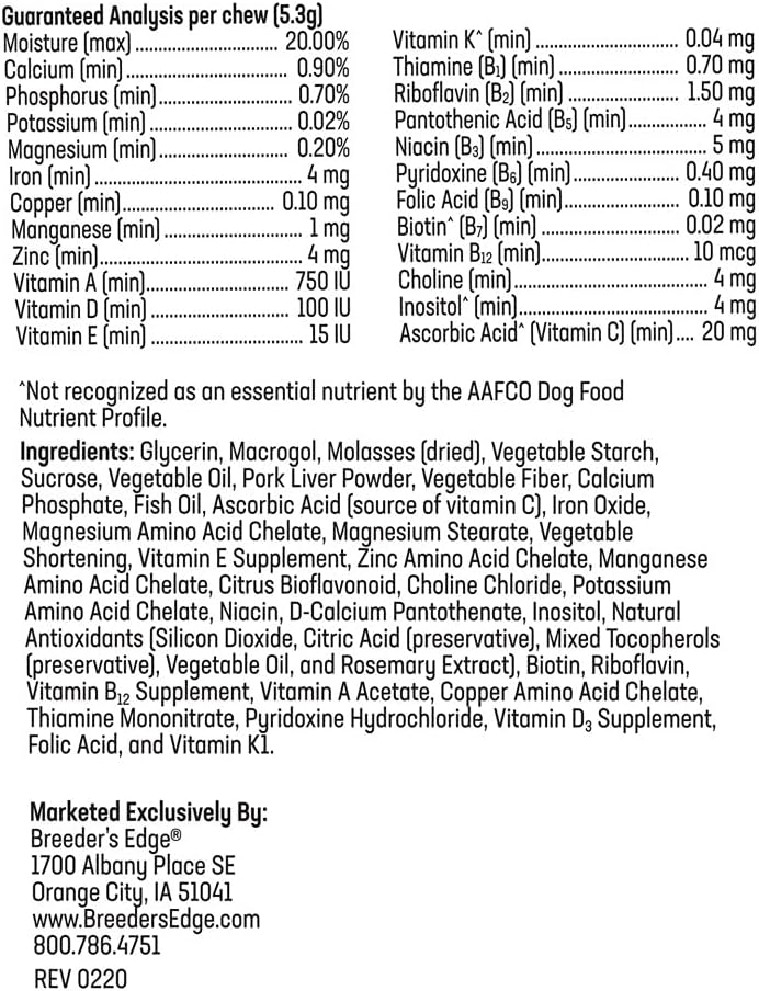 Revival Animal Health Breeder's Edge in Between for Her - Female Multivitamin for Medium/Large Dogs - 360 Count