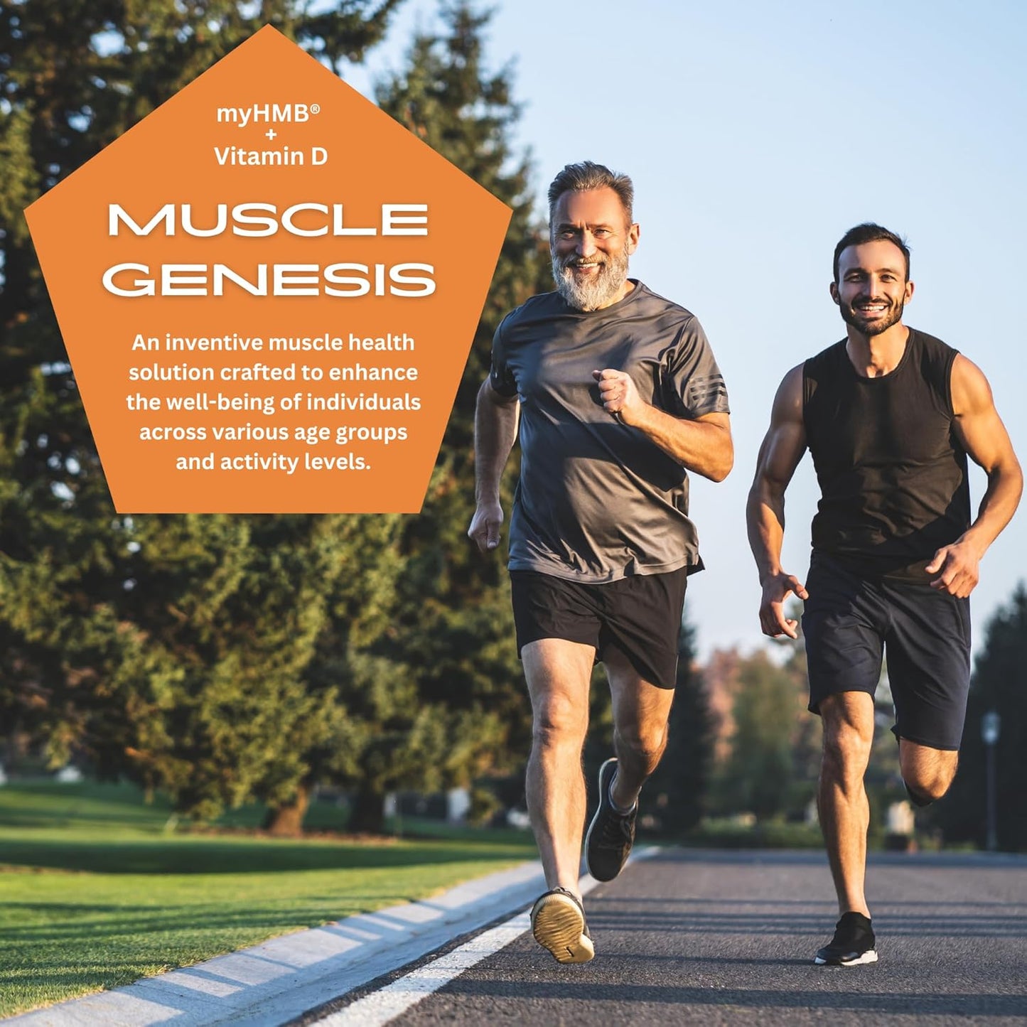 Revival Point Muscle Genesis HMB and Vitamin D3 Supplement - 5000mg Per Serving - Promotes Recovery and Lean Muscle Mass - 6 Bag Pack