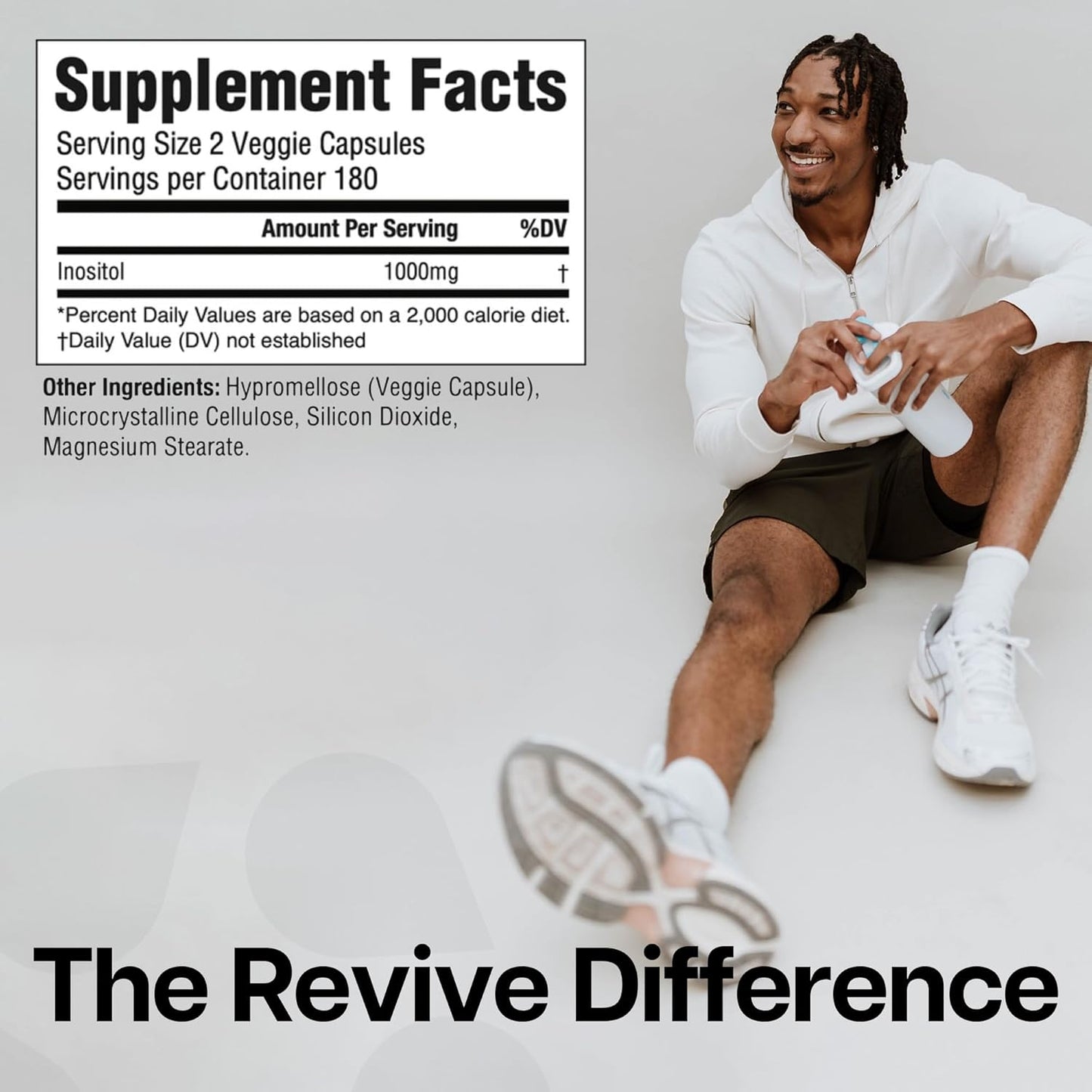 Revive MD Inositol Capsules - Promotes Healthy Membrane Function (360 Vegetarian Capsules)