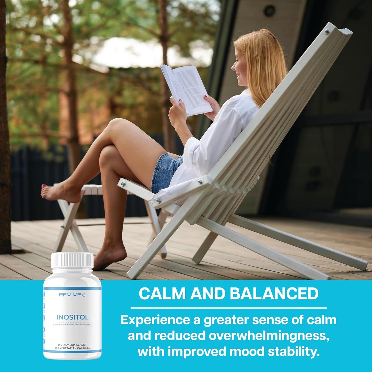 Revive MD Inositol Capsules - Promotes Healthy Membrane Function (360 Vegetarian Capsules)