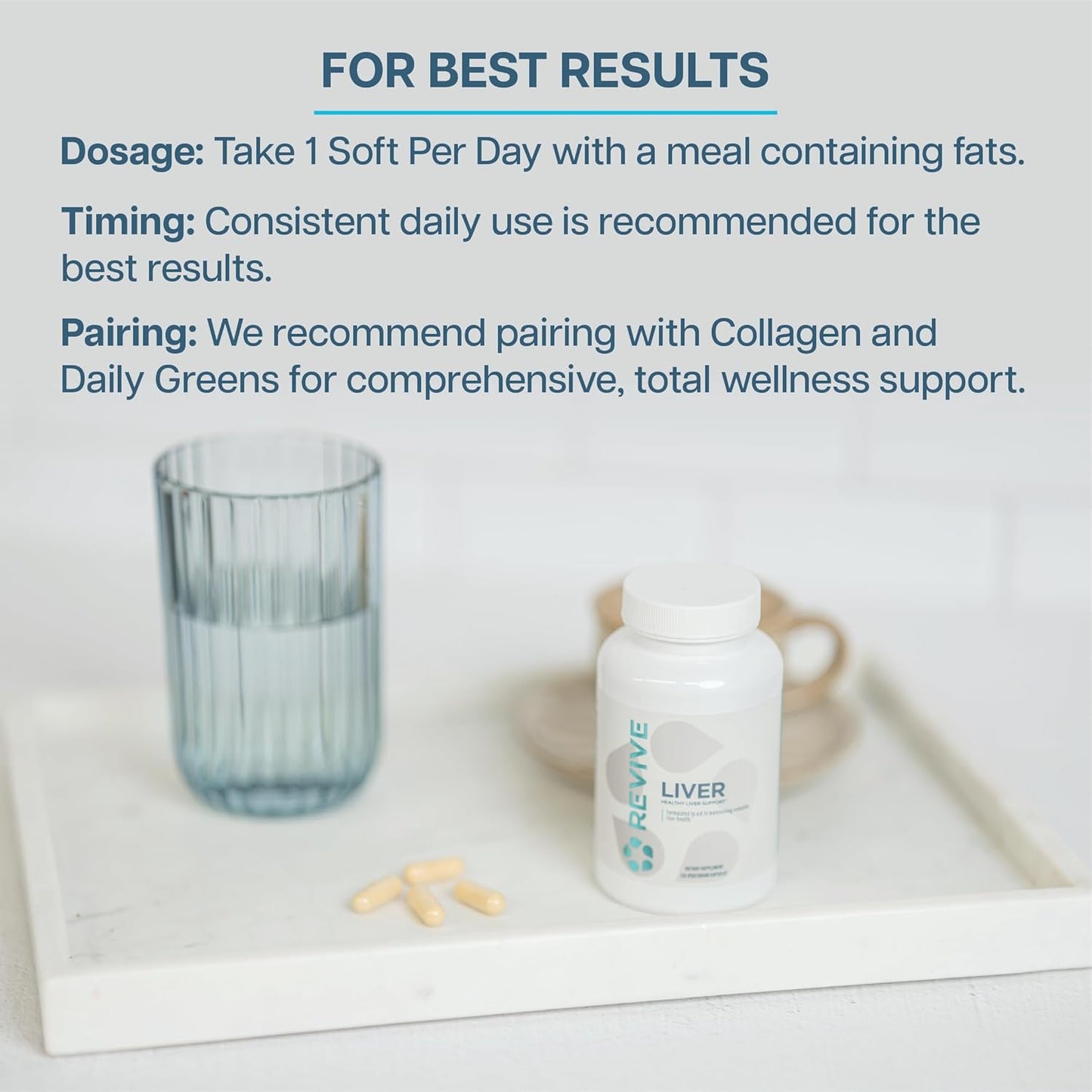 Revive MD Liver Health Support Formula - Natural Liver Cleanse & Detox Pills with Milk Thistle - Promotes Healthy Liver Function and Reduces Inflammation - 120 Capsules