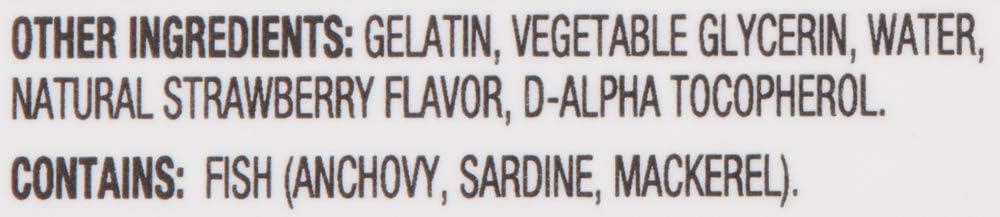 Revly Adult DHA Omega 3 Fatty Acids Softgels, Natural Strawberry Flavor, 900mg per Serving, 60 Count