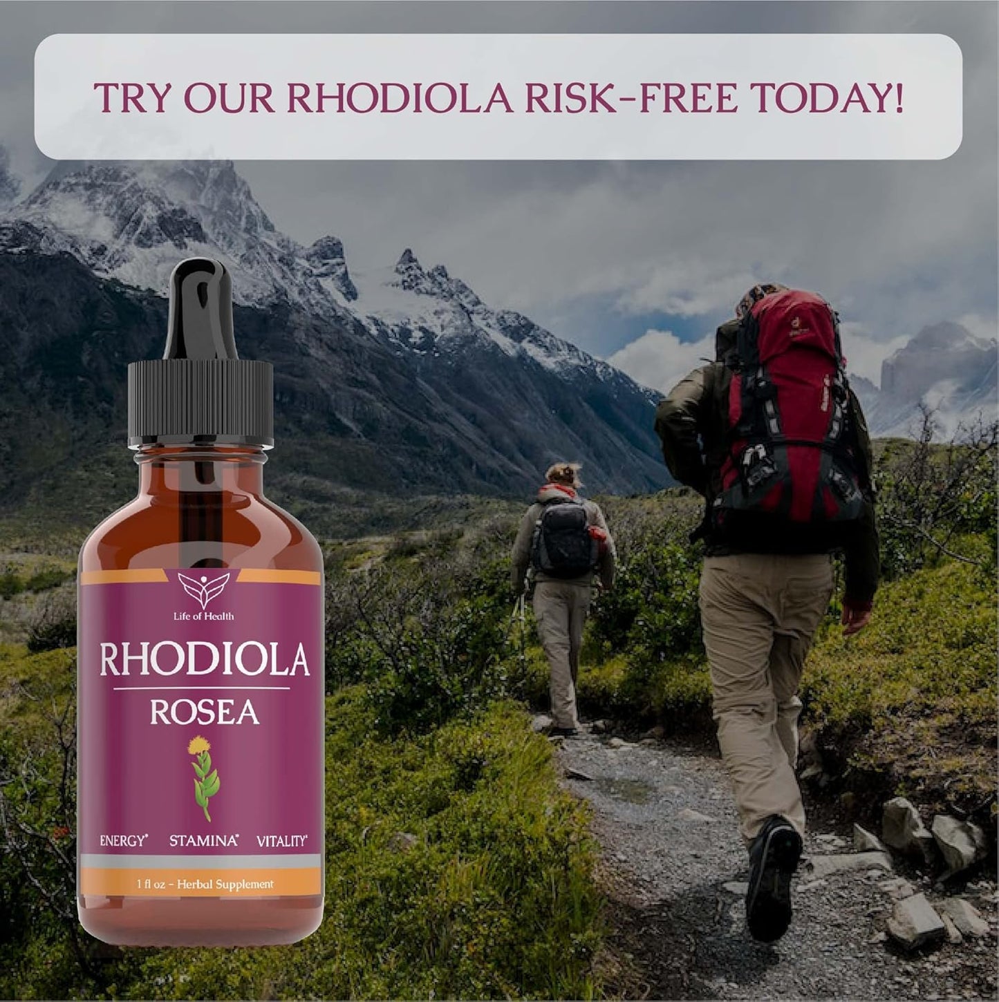 Rhodiola Rosea Tincture for Energy, Stamina, Cognitive Support - Natural Rhodiola Extract Supplement for Wellness - 2 oz
