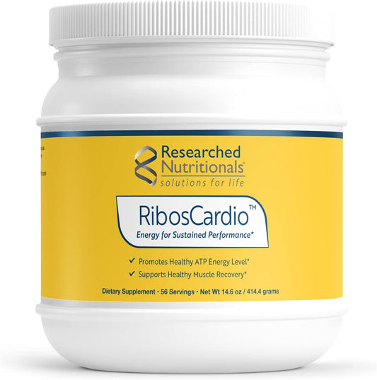 RibosCardio ATP Energy Powder - D Ribose & L Carnitine Supplement with Magnesium & Malic Acid - Supports Muscle, Heart, & Brain Health