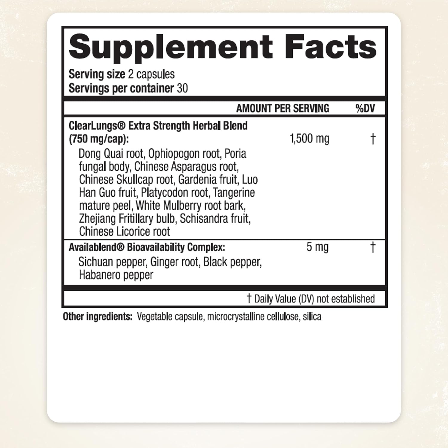 RidgeCrest ClearLungs Extra Strength Herbal Decongestant - 60 Vegetarian Capsules by RidgeCrest Herbals