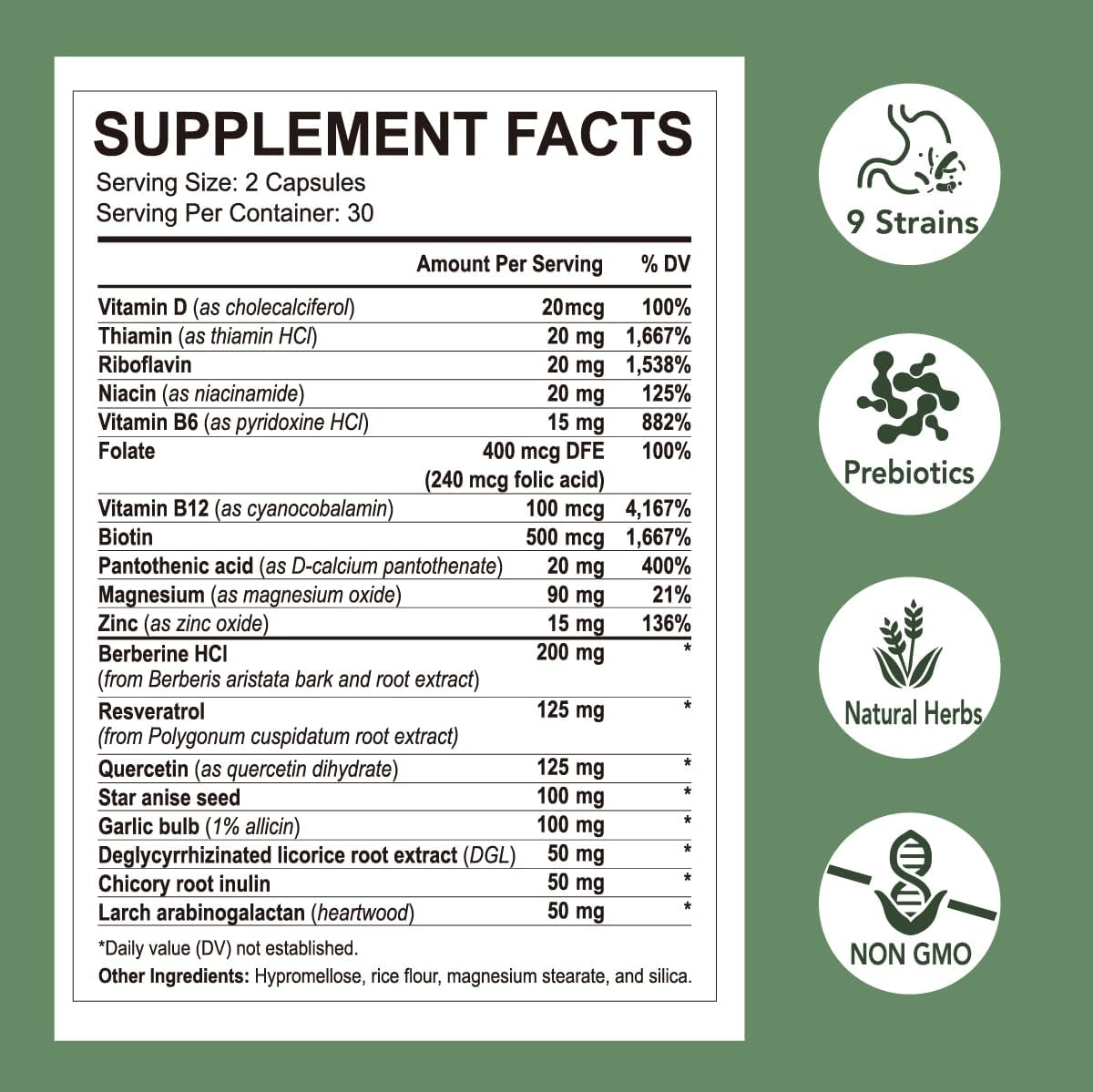 Rigma Herbal BEE Gut Health Capsules - Relief for Gas, Bloating, Constipation - Cleanse and Restore Digestion for Regularity, 60 Count