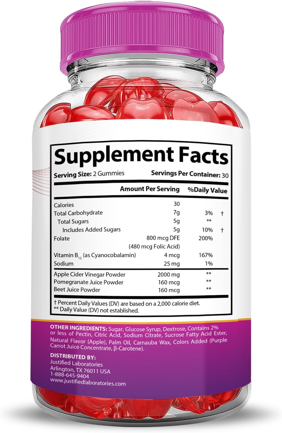 Ripped Results Keto ACV Gummies Extreme 2 Pack - 2000MG Apple Cider Vinegar with Pomegranate & Beet Juice Powder - B12 Vegan Non GMO 120 Gummies
